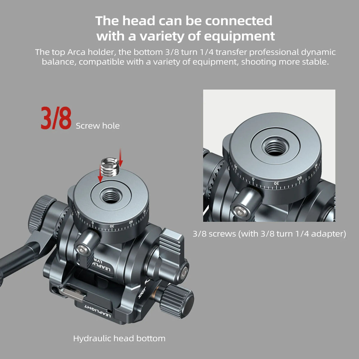 Camera and Phone Ball Head - Mount Options