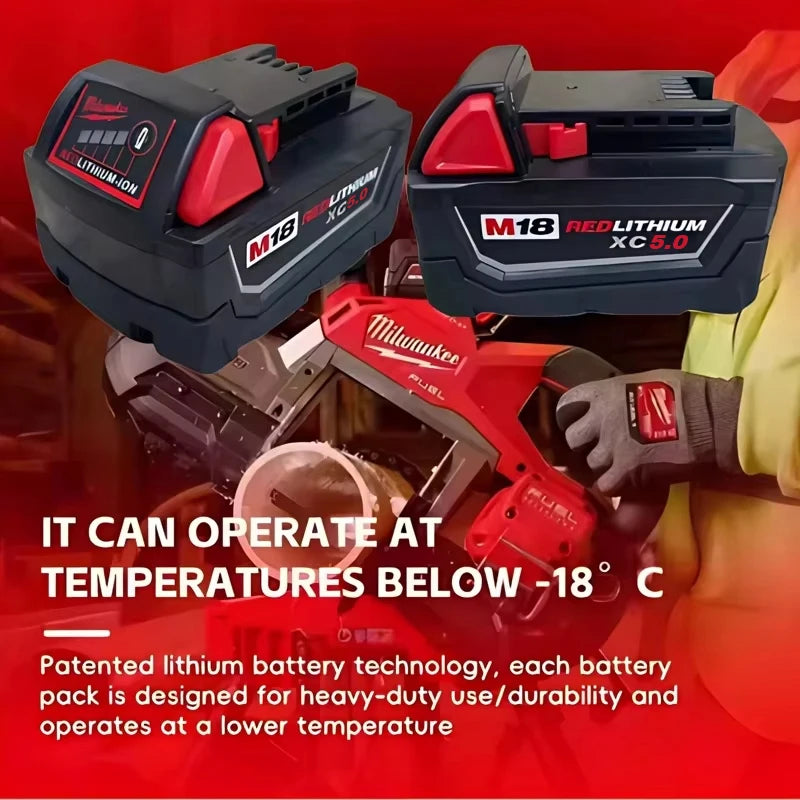 M18-5.0 100% original 2 PCS 18V Milwaukee brand 48-11-1860 5.0 AH Batteries M18 XC18 48-11-1860 New In Pack portable tools