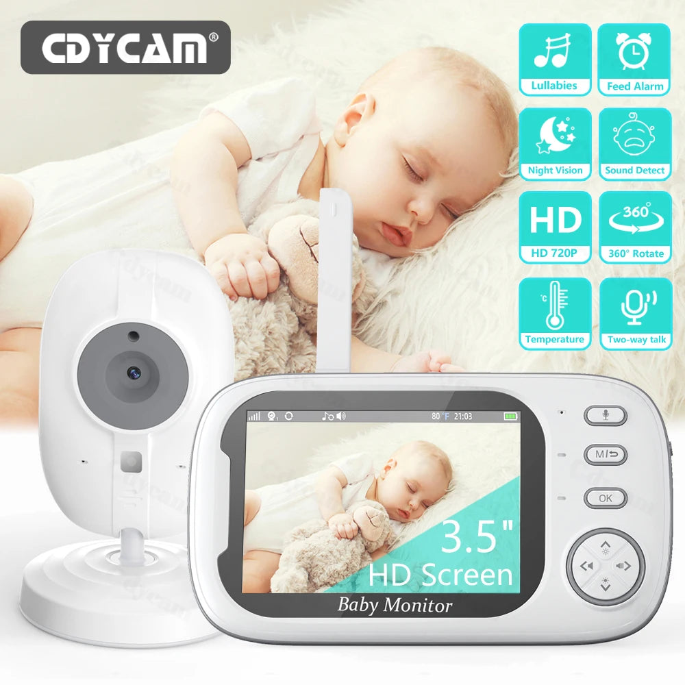 3.5-inch Wireless Baby Monitor with Night Vision & 2-Way Audio