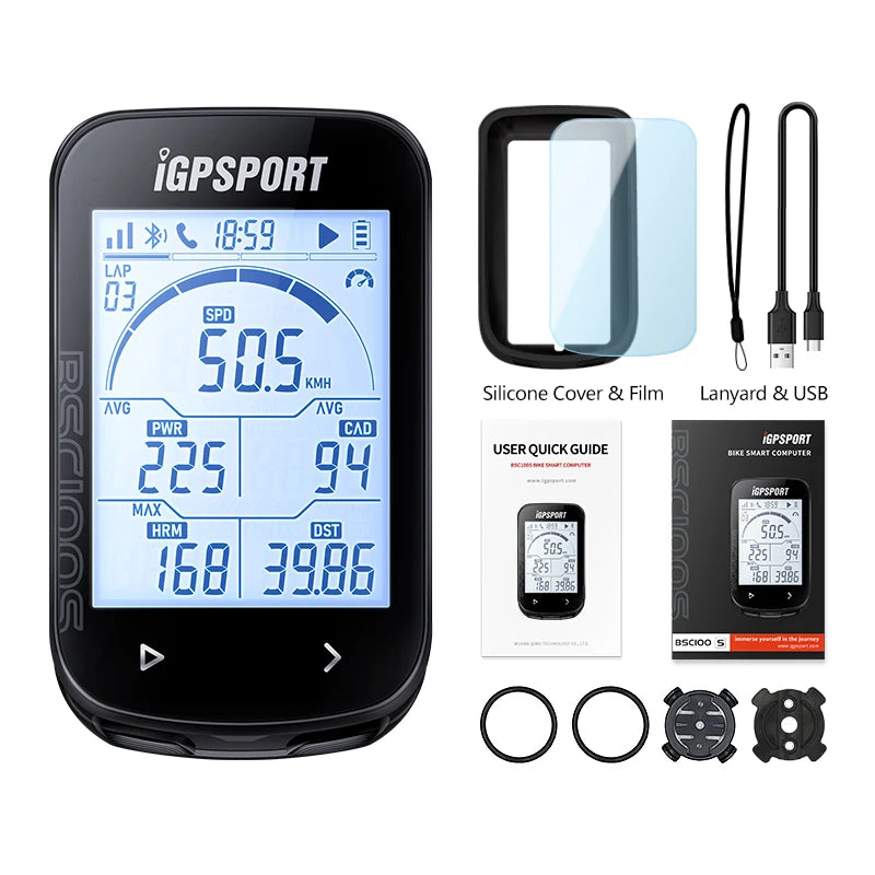 iGPSPORT BSC100S GPS Odometer Cycling Bike Computer Sensors Cycl Speedomet Riding Cycling Speedometer 2.6‘’ large screen 