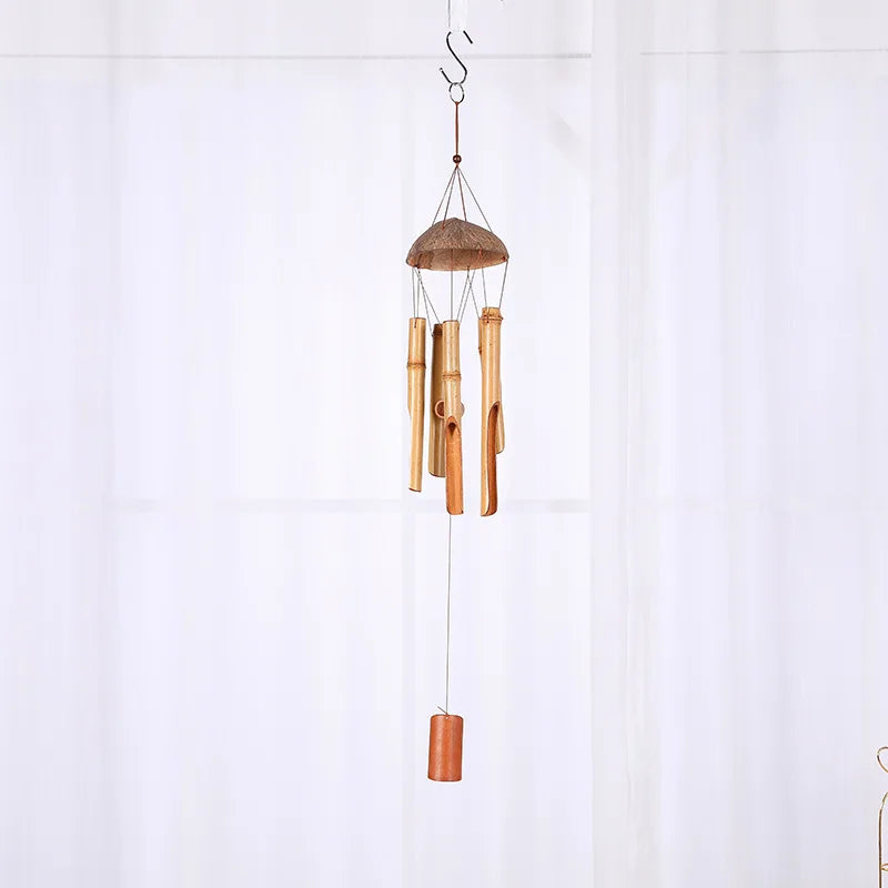 72 cm bambusz szélcsengő kókuszhéj mintával