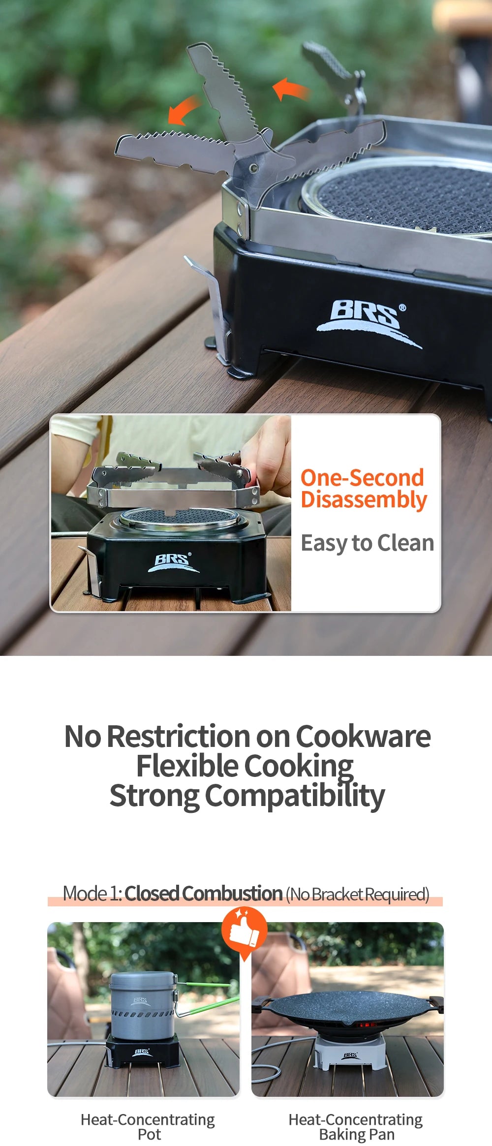 BRS-K007 Infrared Split Gas Stove with Piezo Ignition