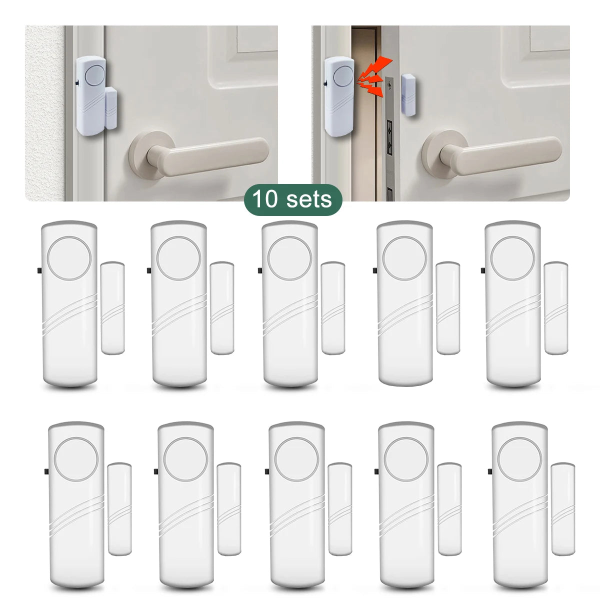 Wireless Door Window Sensor Alarm 95dB Anti-Theft Contact