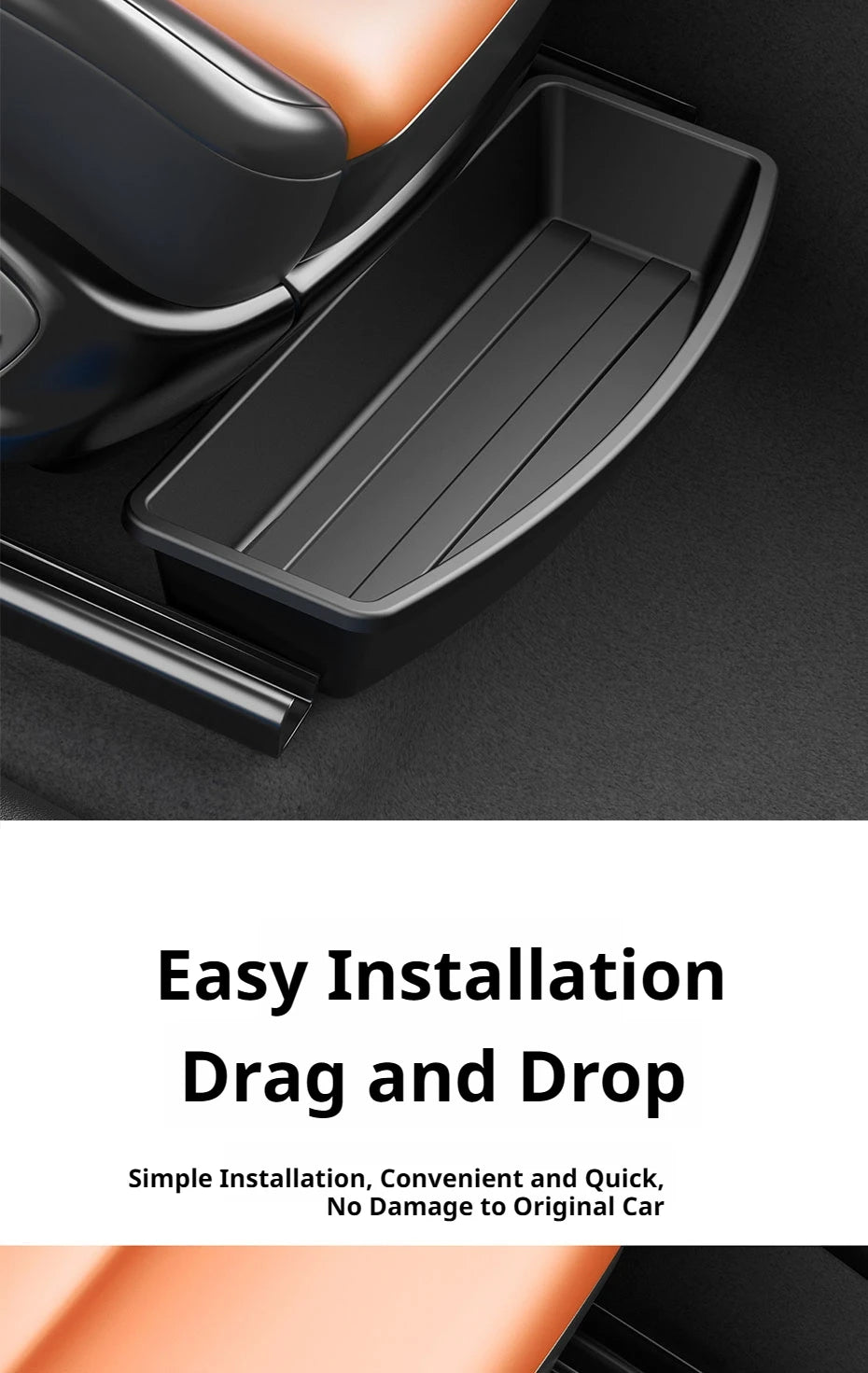 SEAMETAL Under Seat Storage Box Universal Car Seat Bottom Organizer Box Removable Storage Box Gadget Case Universal Accessories