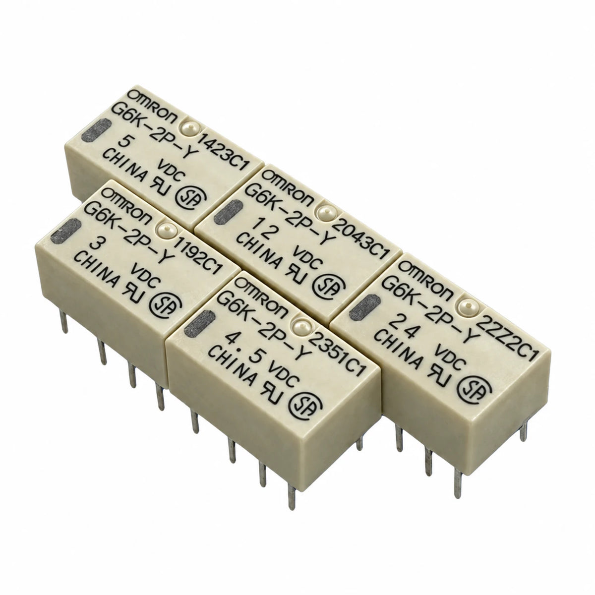 Relé G6K-2P-Y DIP, balení po 5 kusech