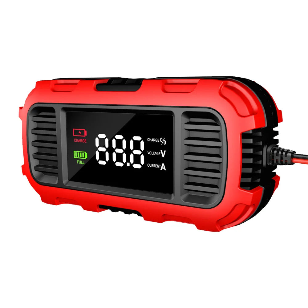 Intelligentes digitales Batterieladegerät und Batterieerhaltungsgerät für Blei-Säure-Batterien, zum Laden von Auto-, Motorrad- und Motorrollerbatterien