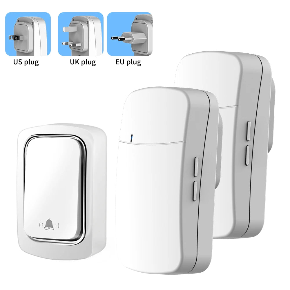 Kit di campanello wireless autoalimentato SIXWGH, 38 suonerie