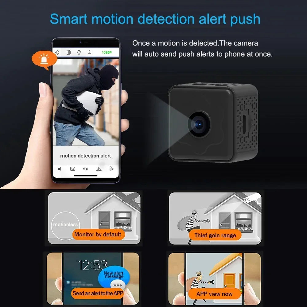 Mini WiFi biztonsági kamera 1080P távoli megfigyeléssel és hosszú akkumulátor-üzemidővel
