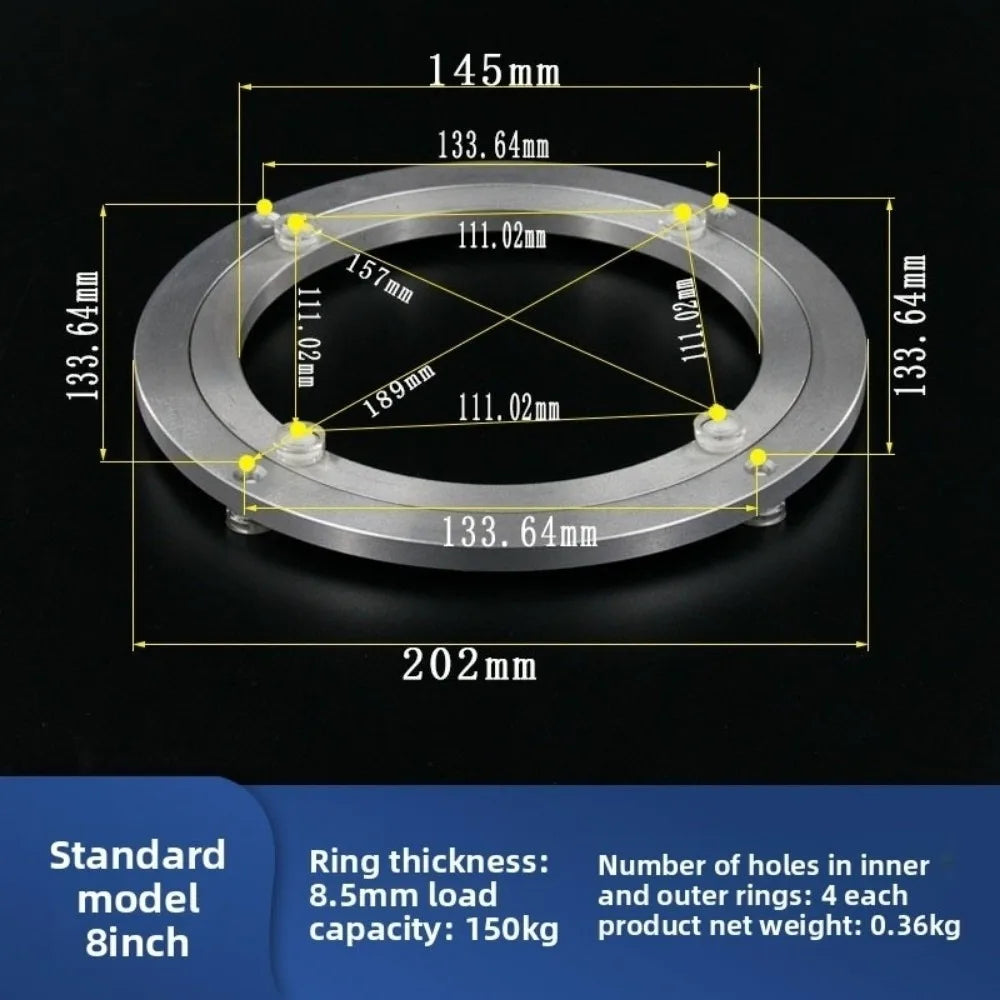 Drehringlager aus Aluminium für ein Drehplateau