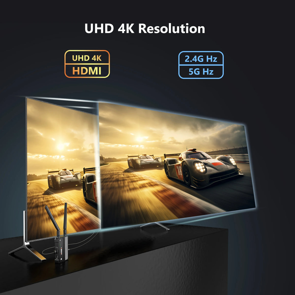 4K Wireless HDMI Transmitter and Receiver 5G Dual Band 350m Extender Kit