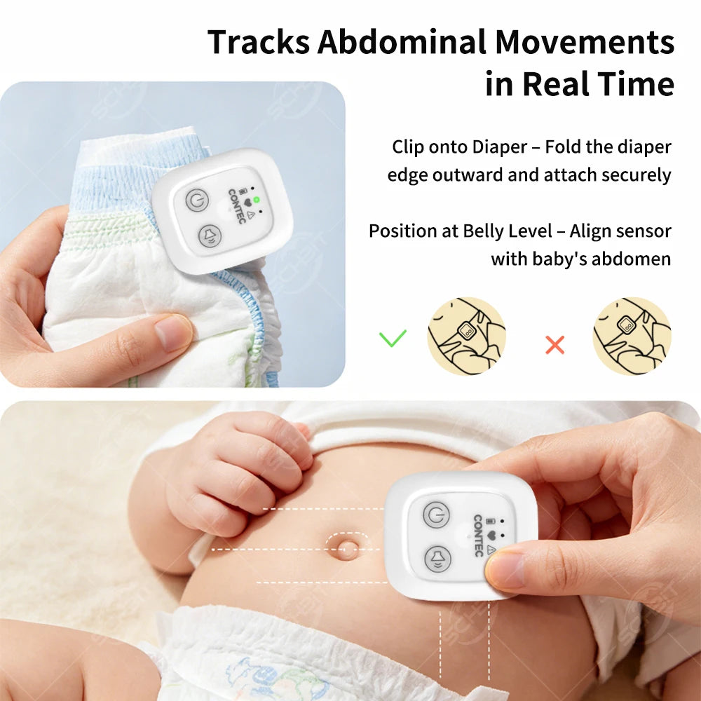 Moniteur de mouvements abdominaux pour nourrisson à clipser KT200