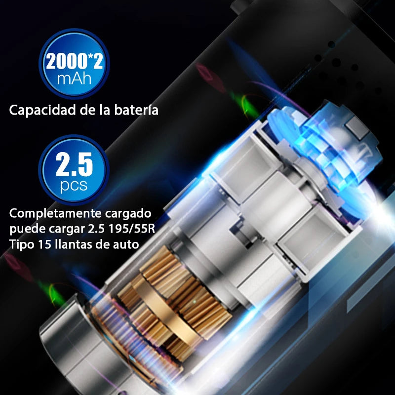 Mini elektrická vzduchová pumpa do auta Přenosný bezdrátový nafukovač pneumatik