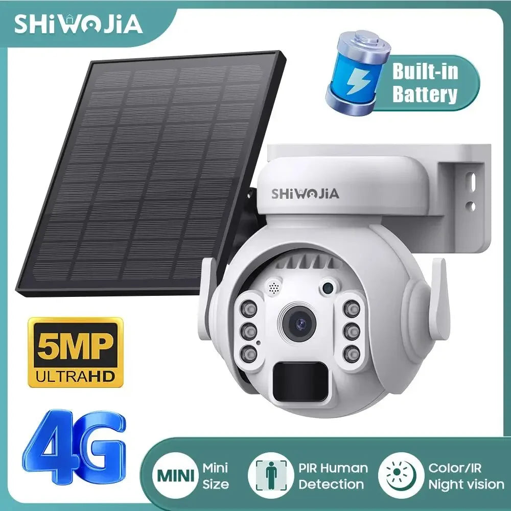Solar Battery PTZ Camera - Wi-Fi or 4G Options