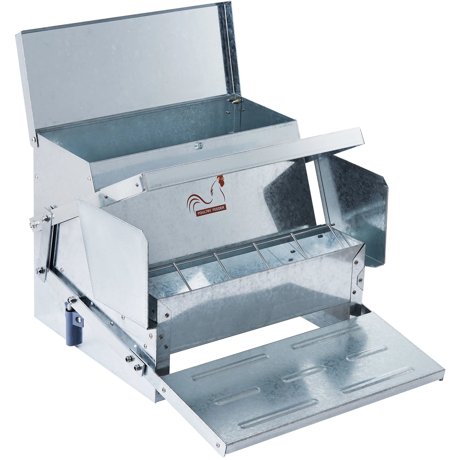 Alimentatore automatico per polli SucceBuy, capacità 25 lb, alimenta fino a 10 polli per 11 giorni, feeder in acciaio zincato per pollame