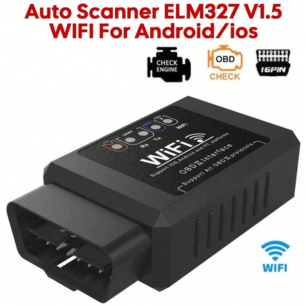 ELM327 Wi-Fi OBD2 Diagnostic Adapter for Compatible Apps