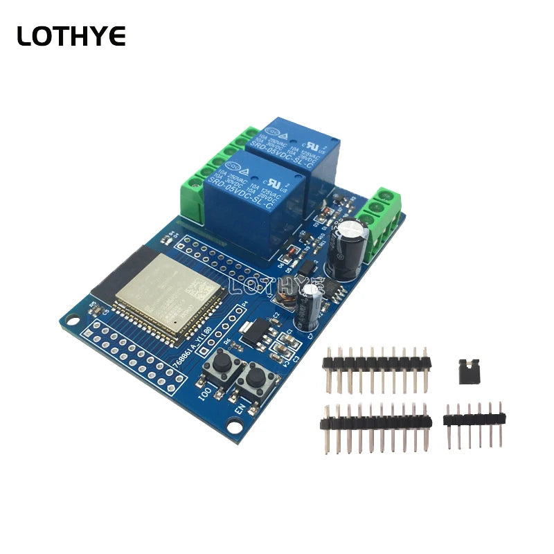 ESP32 Dual-Relay Wi-Fi and Bluetooth Development Board