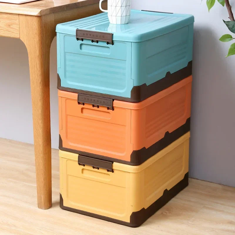 Foldable Plastic Storage Box, Single or Three-Pack