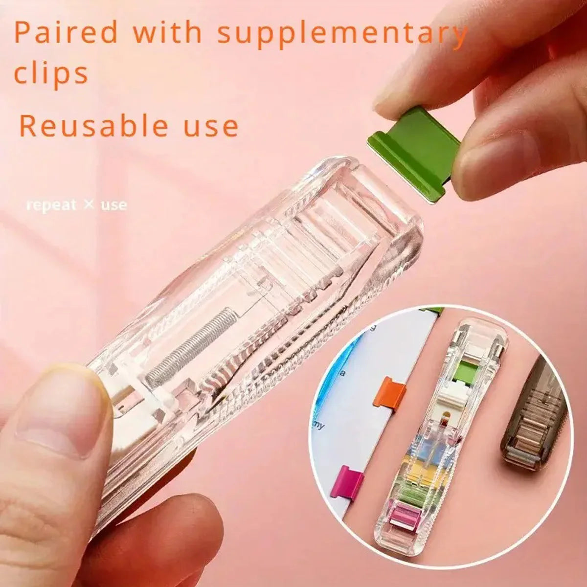 Paper Clip Pusher Set, 2 Pushers & 100 Clips