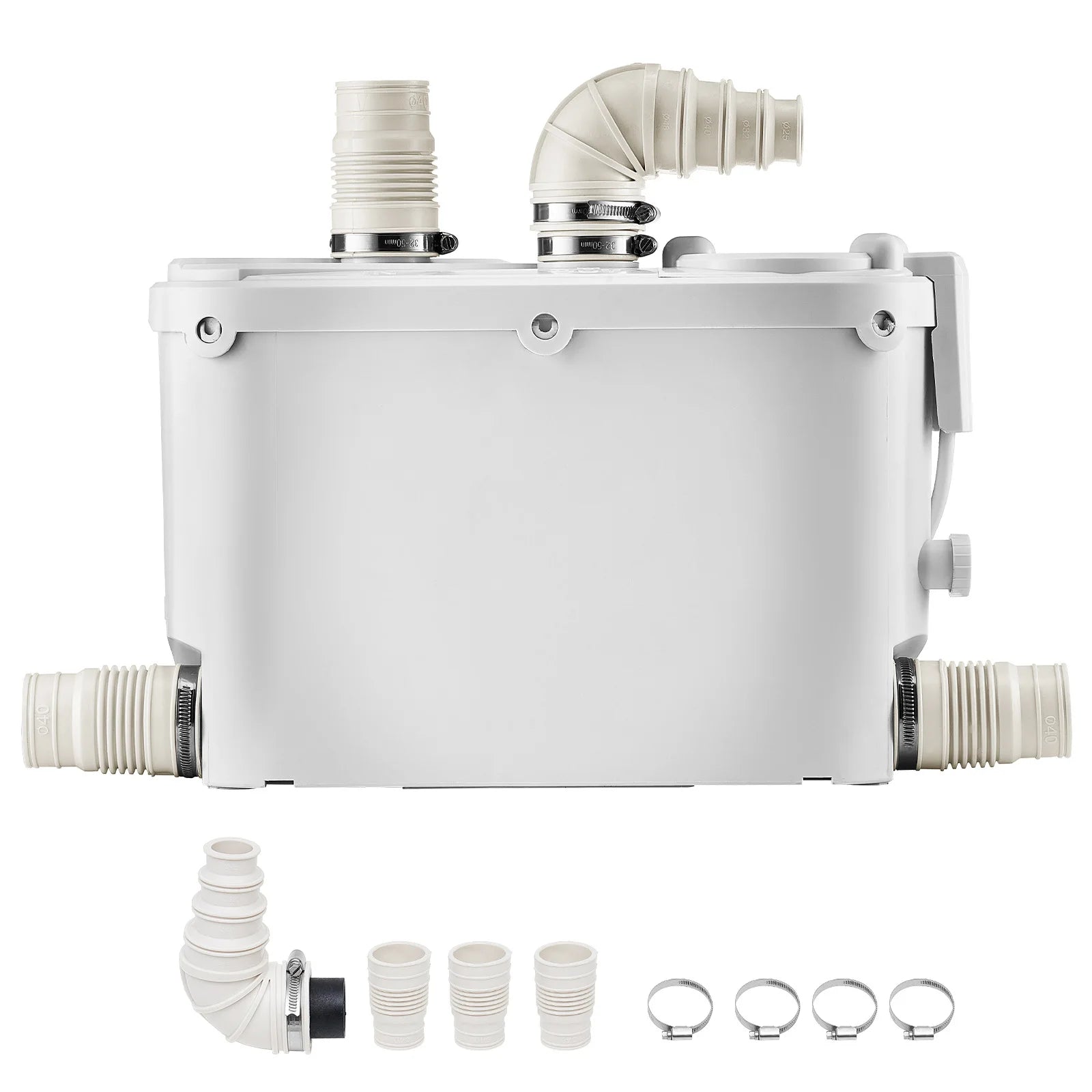 SucceBuy Macerator Pump 500W 29 GPM Flow 26ft/8m Head Sewerage Toilet Pump for Kitchen, Basement, Shower, Sink, Laundry, Bathtub