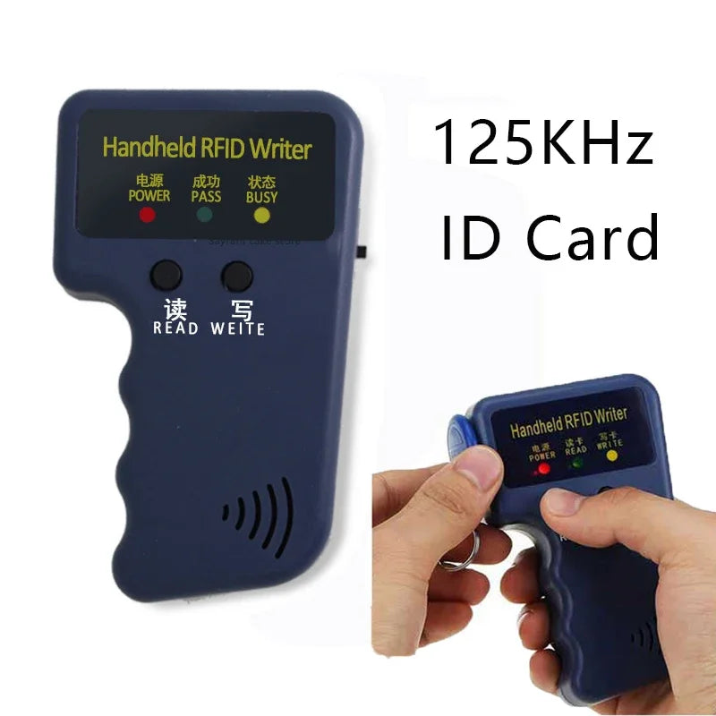 5YOA Handheld 125KHz EM4100 TK4100 RFID Copier Writer Duplicator Programmer Reader EM4305 T5577 Rewritable ID Keyfobs Tags 