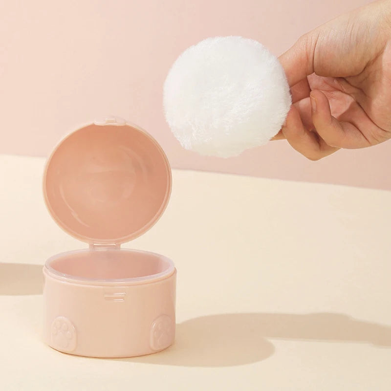 Estojo para esponja de maquilhagem em forma de urso com peneira