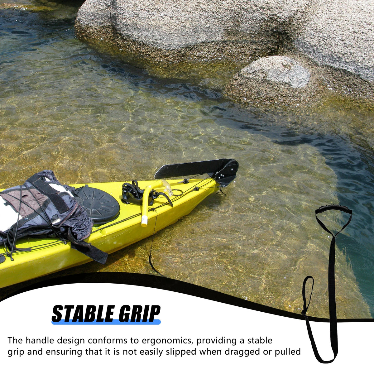 Adjustable Kayak Assist Strap with Handle, 150cm