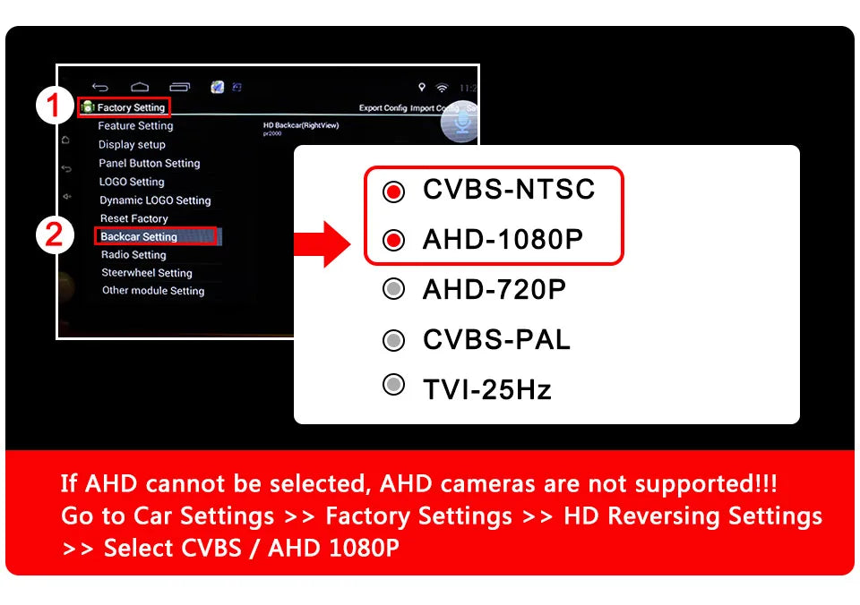 Wide-Angle AHD/CVBS Vehicle Camera
