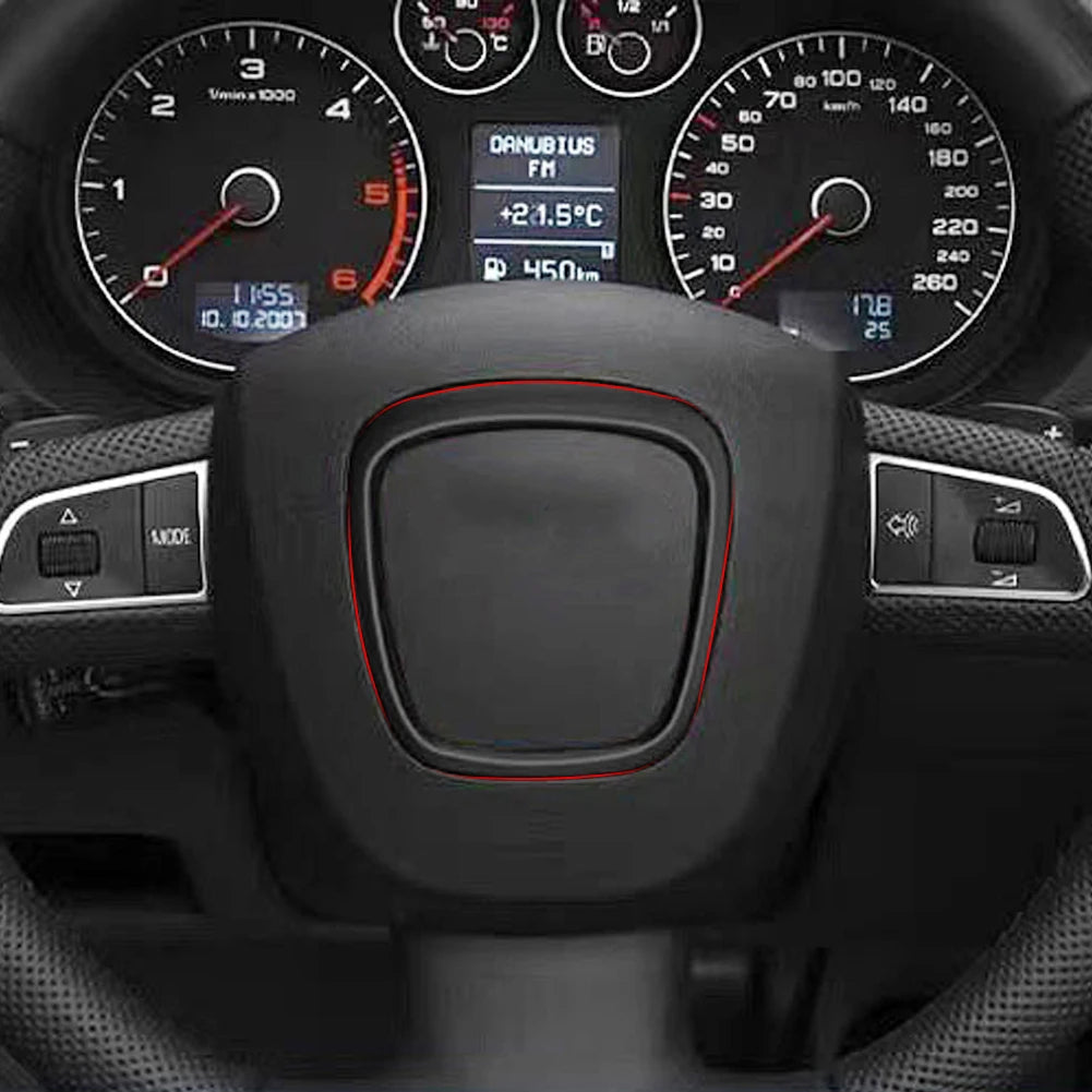 Carbon Fiber Steering Wheel Trim Cover for Audi Models