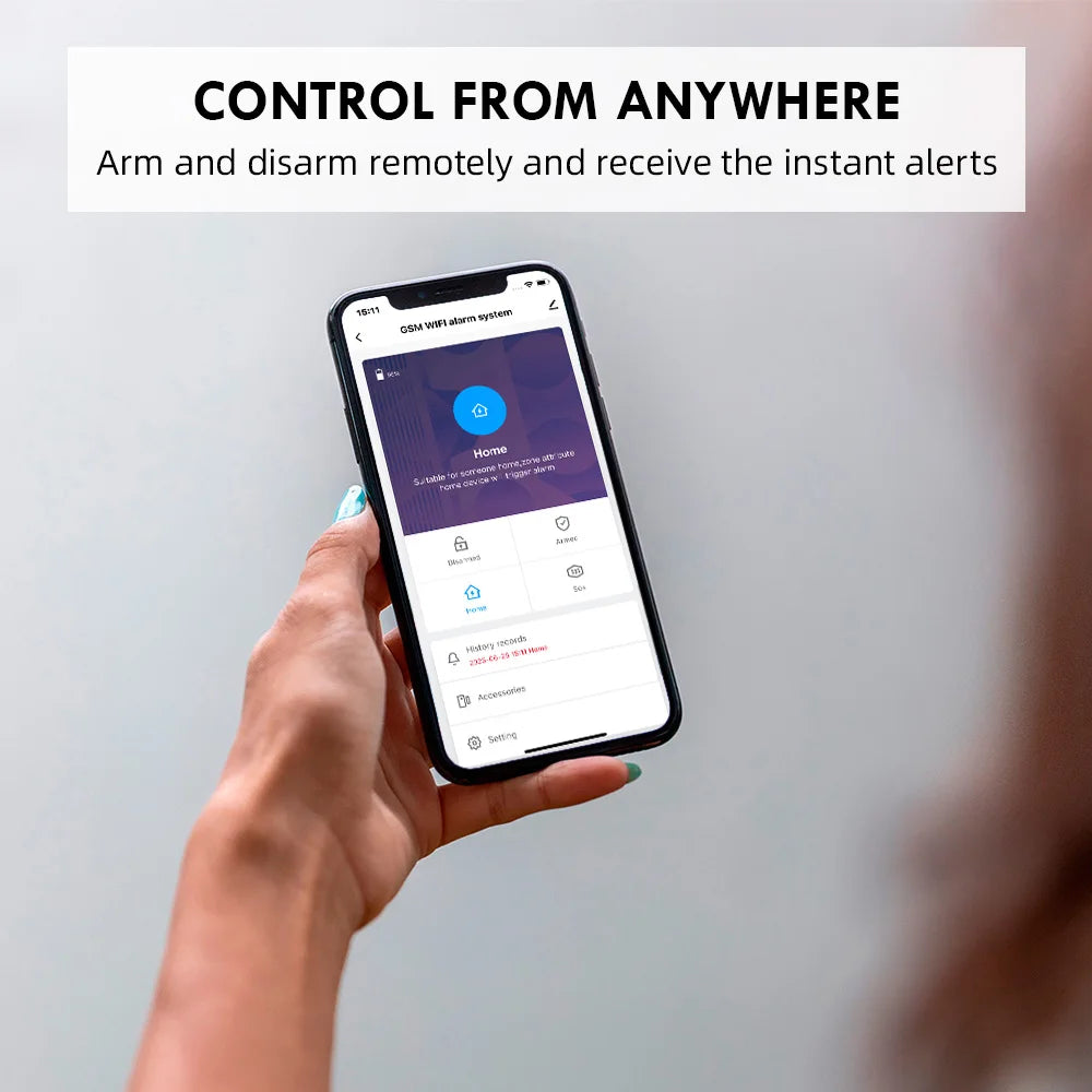 ES Delivery KERUI domáci alarm WiFi GSM alarmný systém kompatibilný s Tuya Smart 433MHz Ochrana domova Alexa PIR pohybový senzor