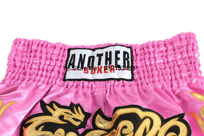 Muay Thai Shorts 2024 New Boxing Shorts Women Men Child Embroidery Kickboxing Training Pants Sanda Martial Arts Fight Equipment 