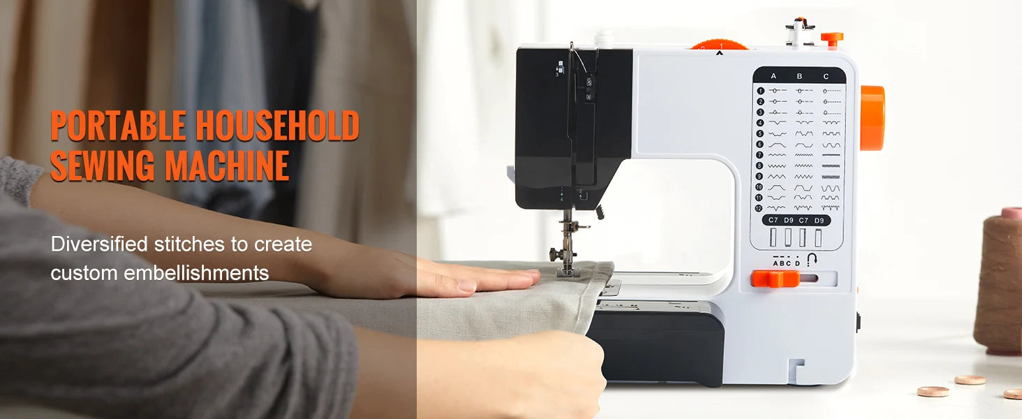 Portable Sewing Machine with 38 Stitches & Dual Speed Control
