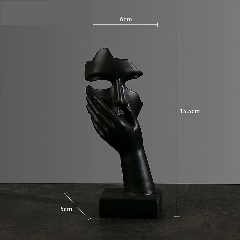 Resin Abstract Mask Statues European Miniature Figurines for Interior Home Office Study Desktop Figure Ornament Decor Gift 