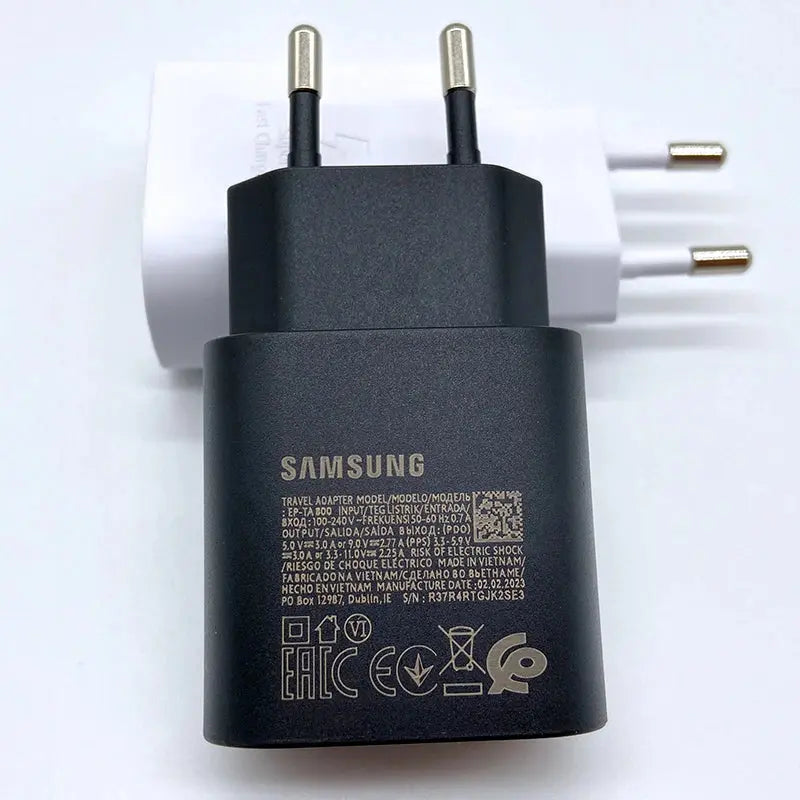 Samsung S24 25W Super Fast Charger PD Usb Type C Adapter Cargador For Samsung Galaxy S23 S22 Plus S21 ultra FE A55 A35 M55 A54 - Spy-shop.com