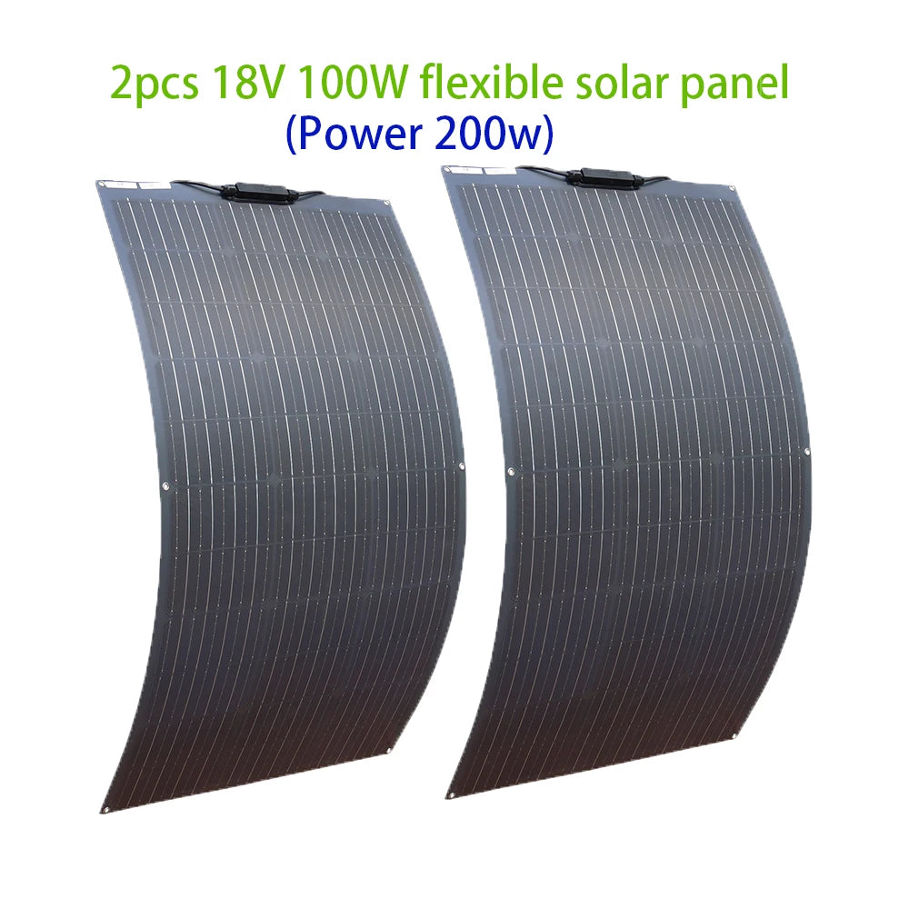 Flexible Solar Panel Kit for 12V 24V Battery