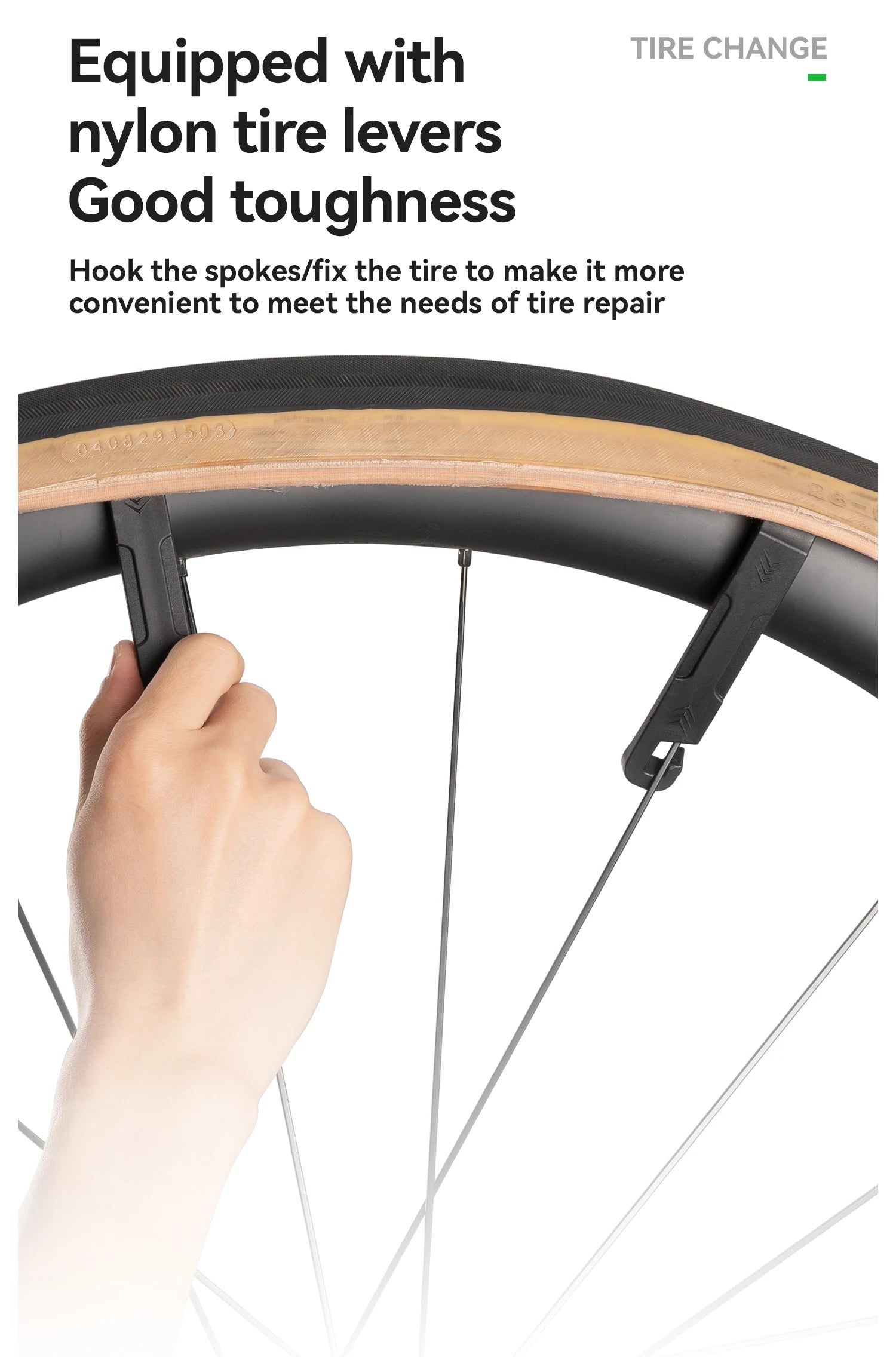 Trousse d’outils de réparation vélo avec clé à cliquet et leviers de pneu  