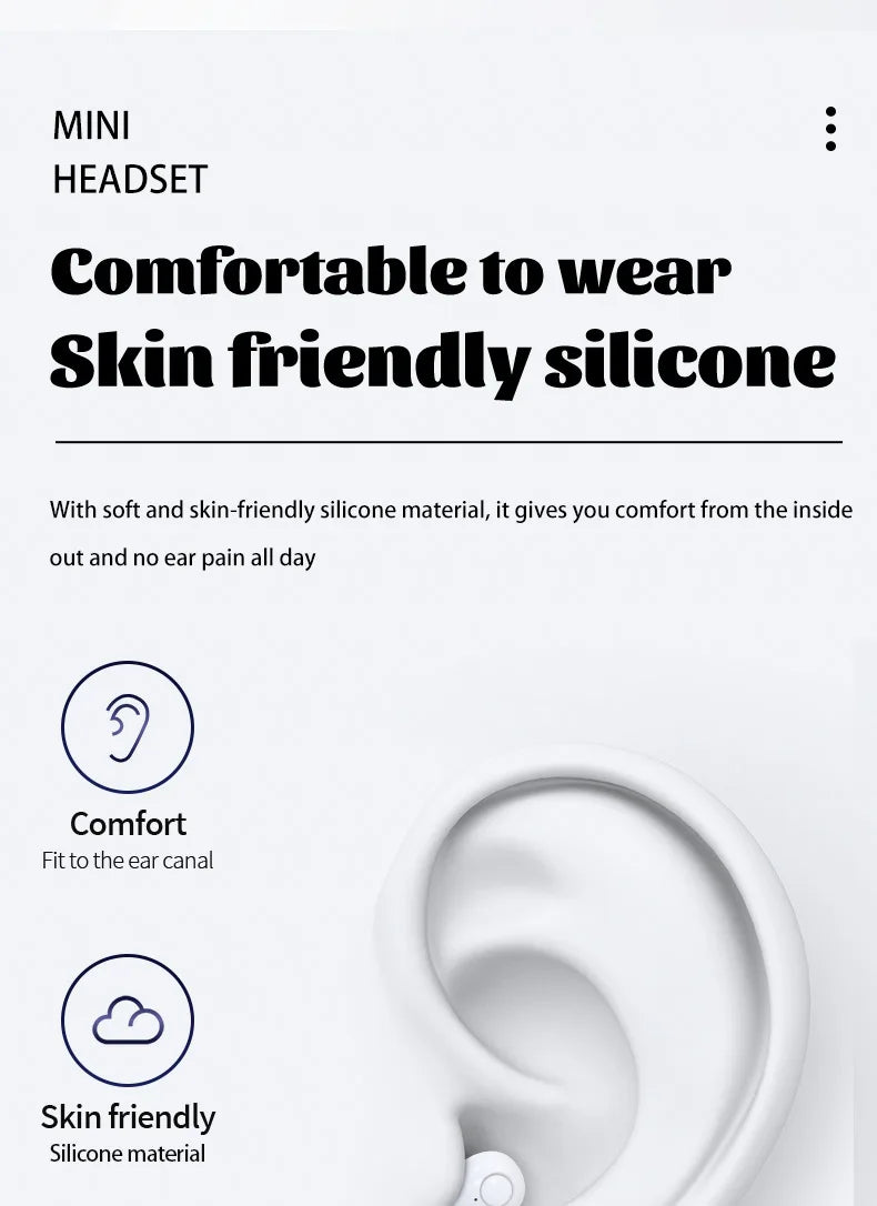 Ultra Small Invisible Wireless Bluetooth Earbuds