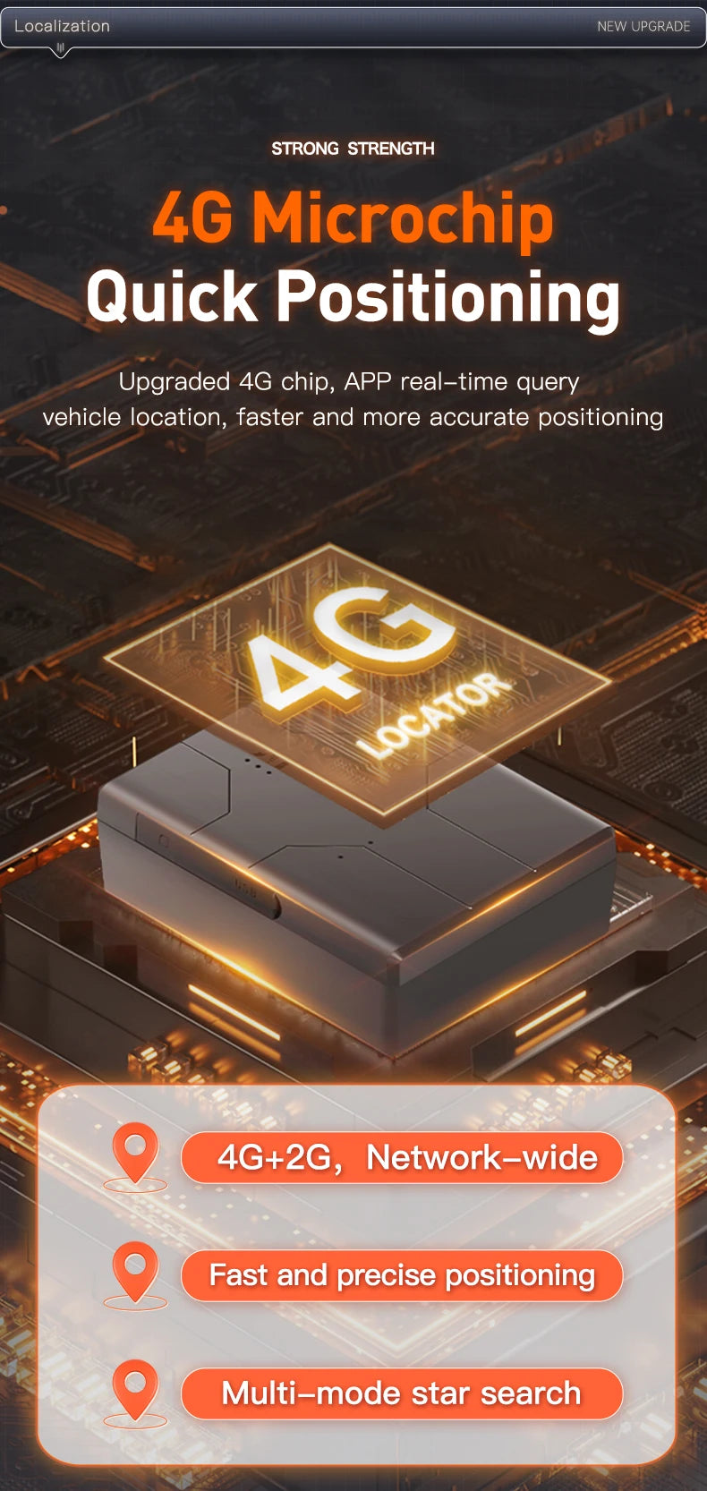 4G GPS Car Locator 20000mAh/10000mAh/6000mAh GPS Car Tracker Vibration Anti-Theft Geo-fence Alarm with Free APP