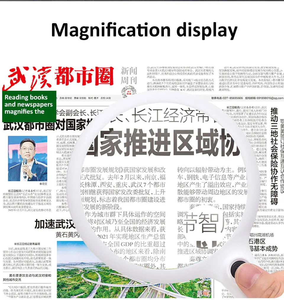 Rechargeable Illuminated Hand Magnifier