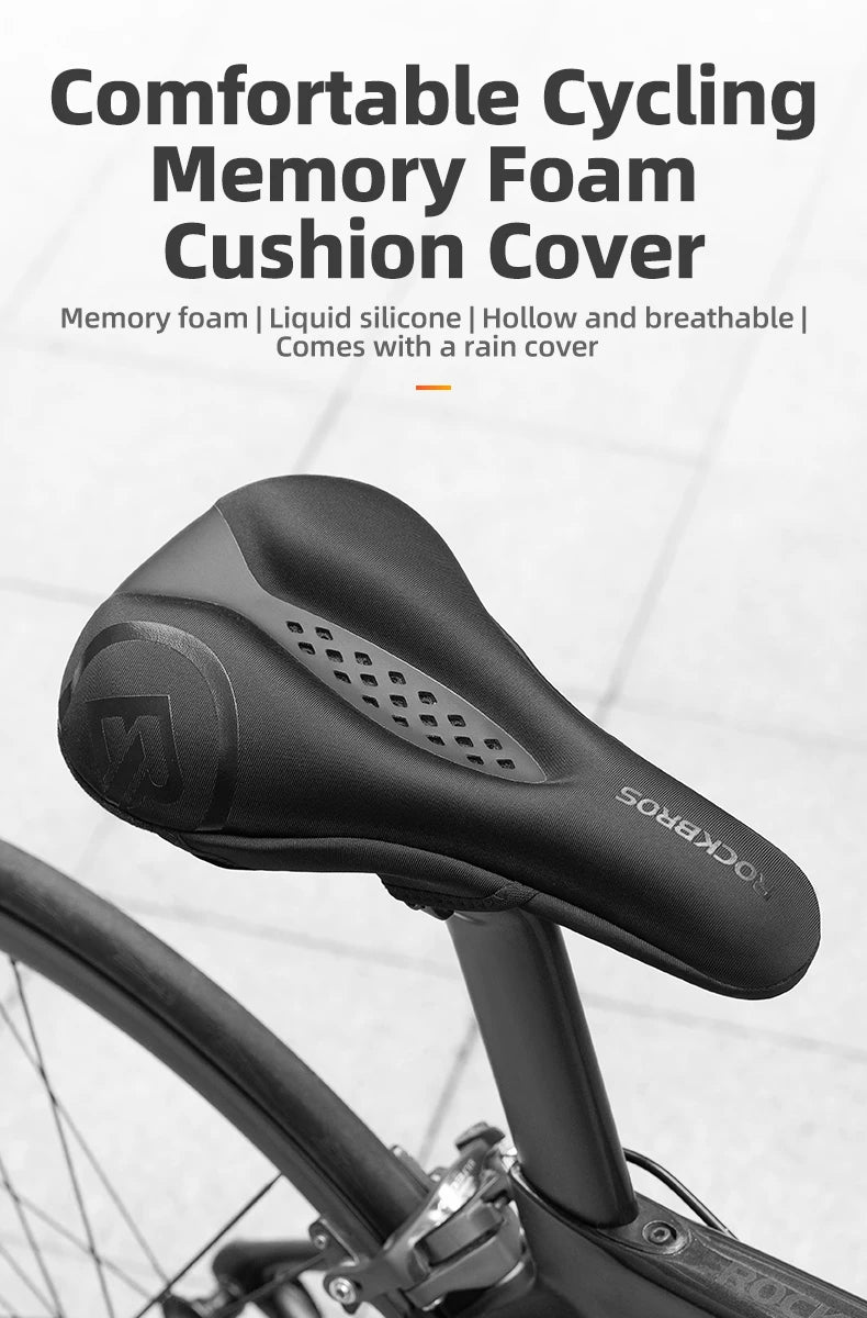 Bicycle Saddle Cover Memory Foam Gel Seat Cushion
