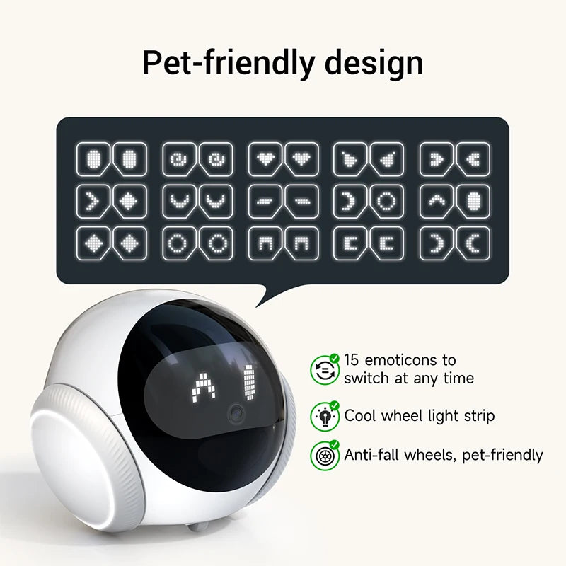 AIOOK Smart Robot Camera 5G WiFi HD 2K Camera Pet Tracking Laser Indicator TUYA Pet Camera Auto Charging Auto Obstacle Avoidance 