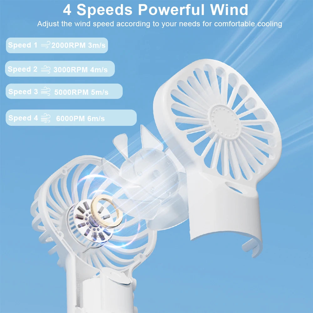 Rechargeable Misting Handheld Fan