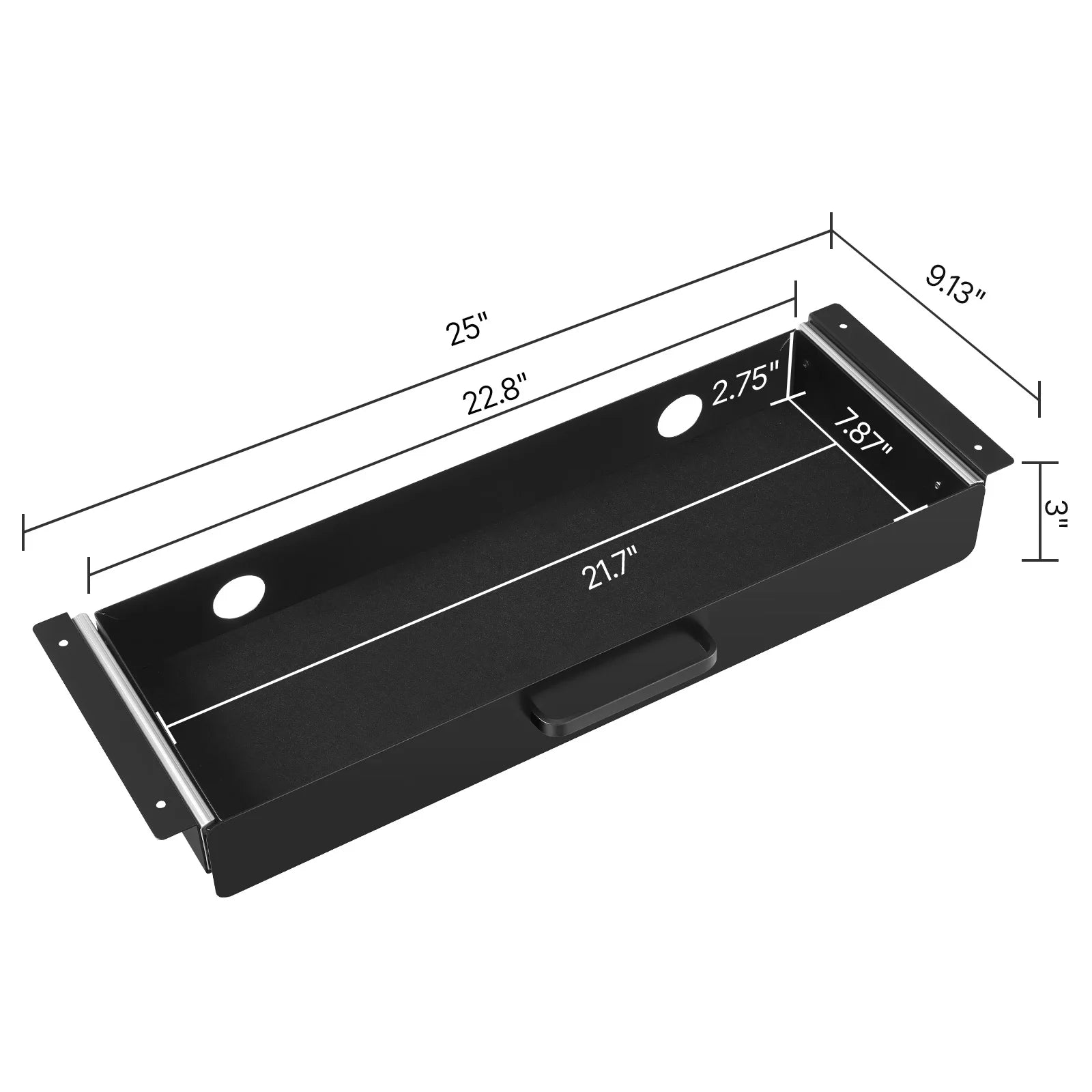 Under Desk Pull-Out Drawer Organizer with Smooth Slide Storage