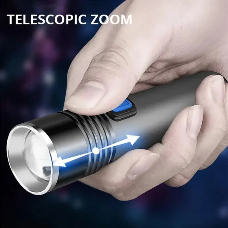395nm UV Flashlight Blacklight Zoomable USB Rechargeable UV Light Ultraviolet Flashlight for Pet Urine Detection Resin Curing 