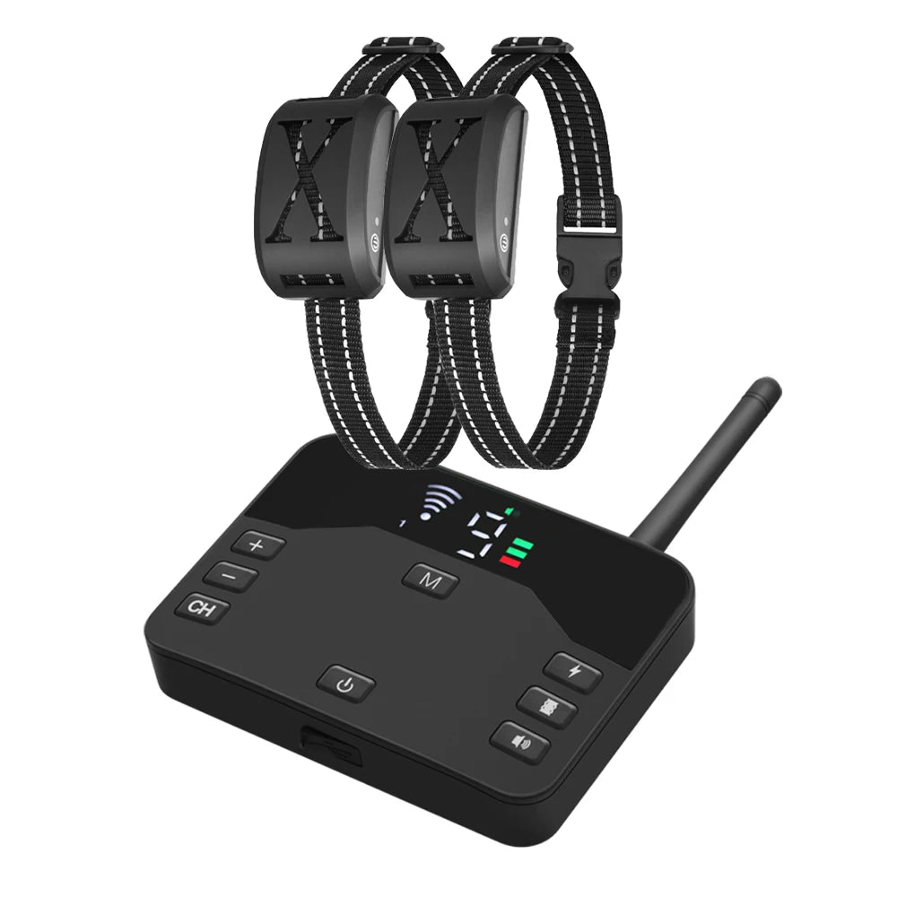 2-in-1 Wireless Dog Fence & Training Collar with Remote Control