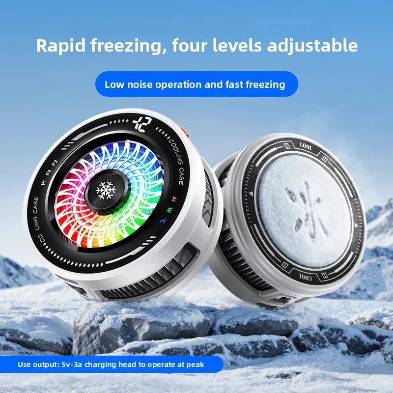 Magnetic Phone Cooler with RGB Lighting