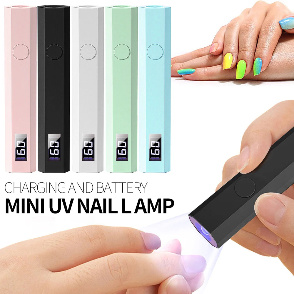 YIKOOLIN Portable Nail Dryer Machine USB Mini Nail Dryer Lamp UV LED Nail Light for Curing All Nail Gel Nail Lamp Home Salon Too 
