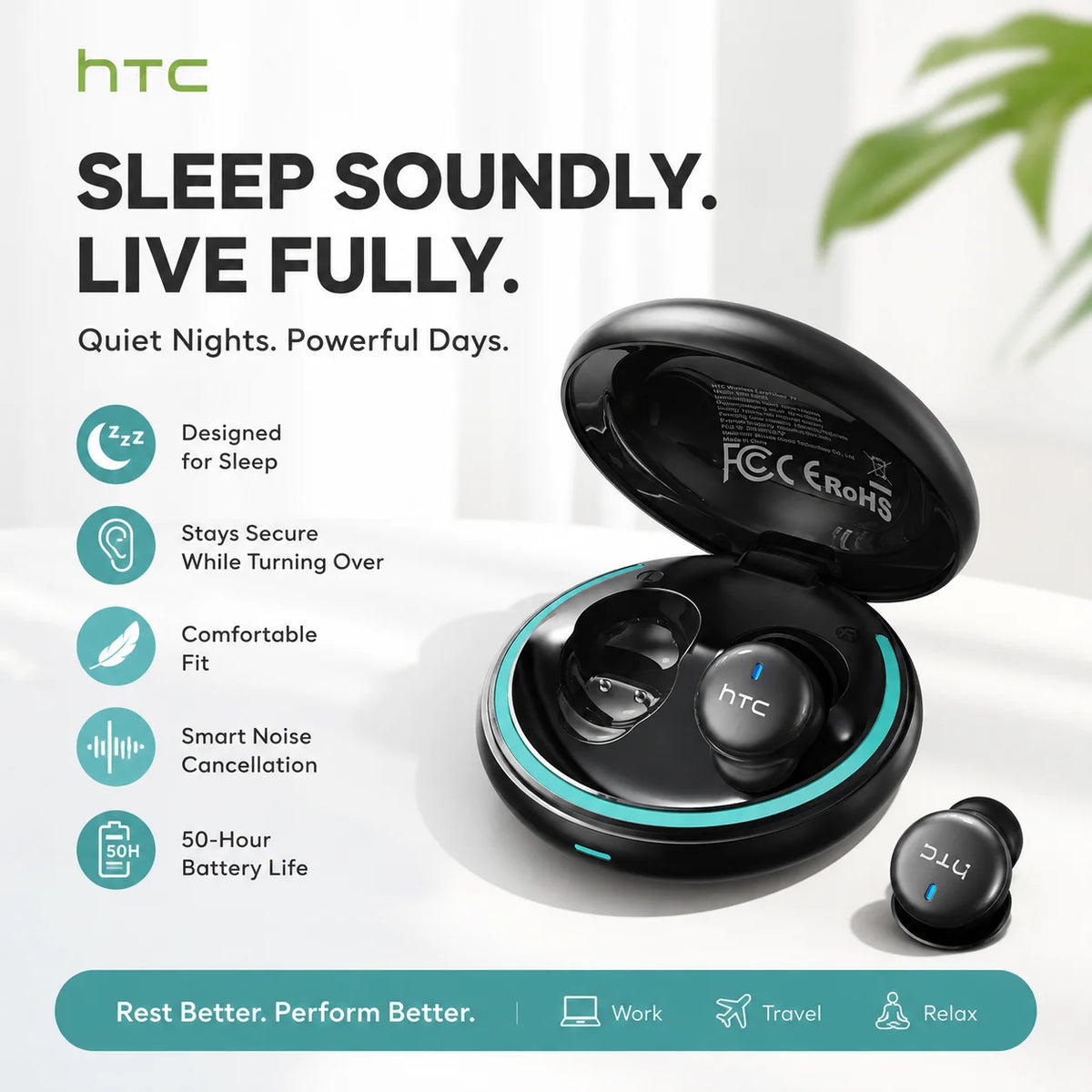 Wireless Bluetooth Sleep Earbuds with 30H Playtime