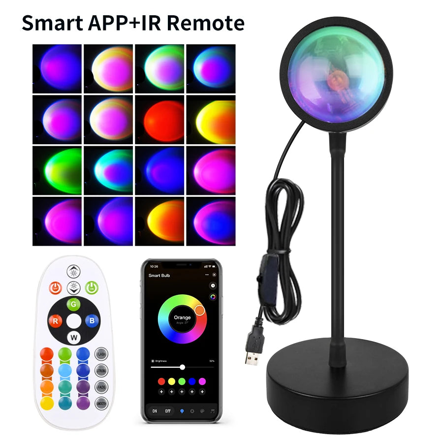 Smart USB Sunset Projection Lamp