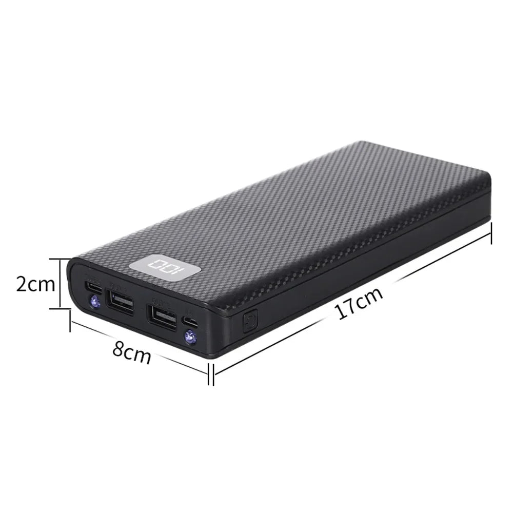 DIY 8*18650 Battery Power Bank Case Charge Storage Box 5V Dual USB Type C Battery Holder Box PD QC3.0 Fast Charge For SmartPhone 
