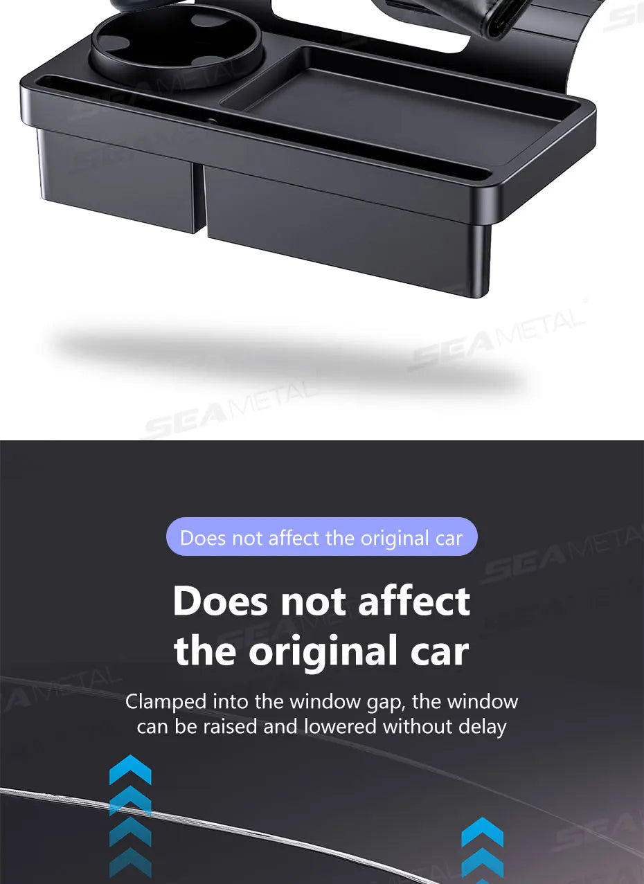 SEAMETAL Car Side Door Organizer Large Load-Bearing Hanging Door Storage Box with Cup/Phone Holder Universal Storage Organizer